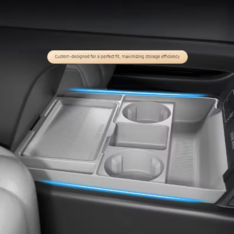 Car Seat Organizer - Xpeng G6 2026 センターコンソールシリコン収納ボックス車の中央下層トレイディバイダーオーガナイザー収納整理アクセサリー