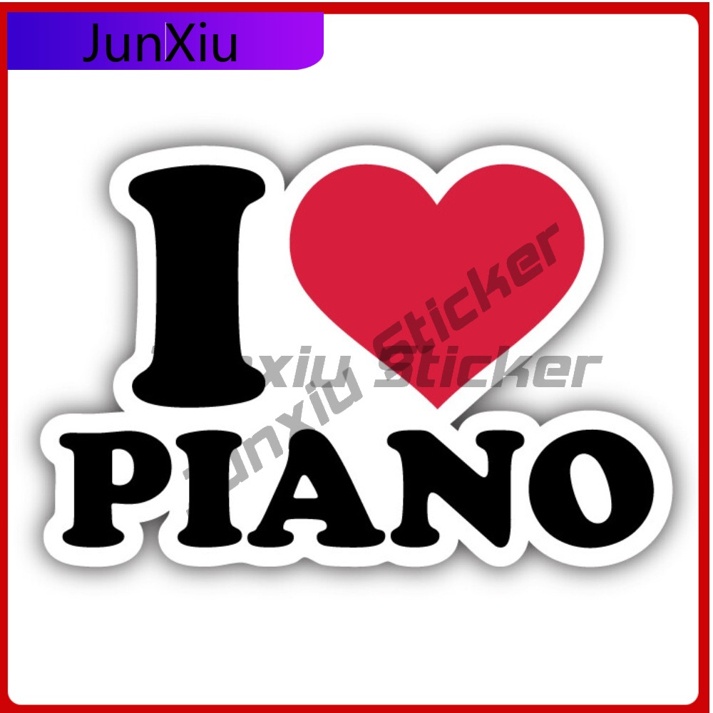 Car Accessories You Must Have - I Love Piano 新しい必須アイテム 傷つきにくいモダンな車用デカールアクセサリー 防水ビニール製