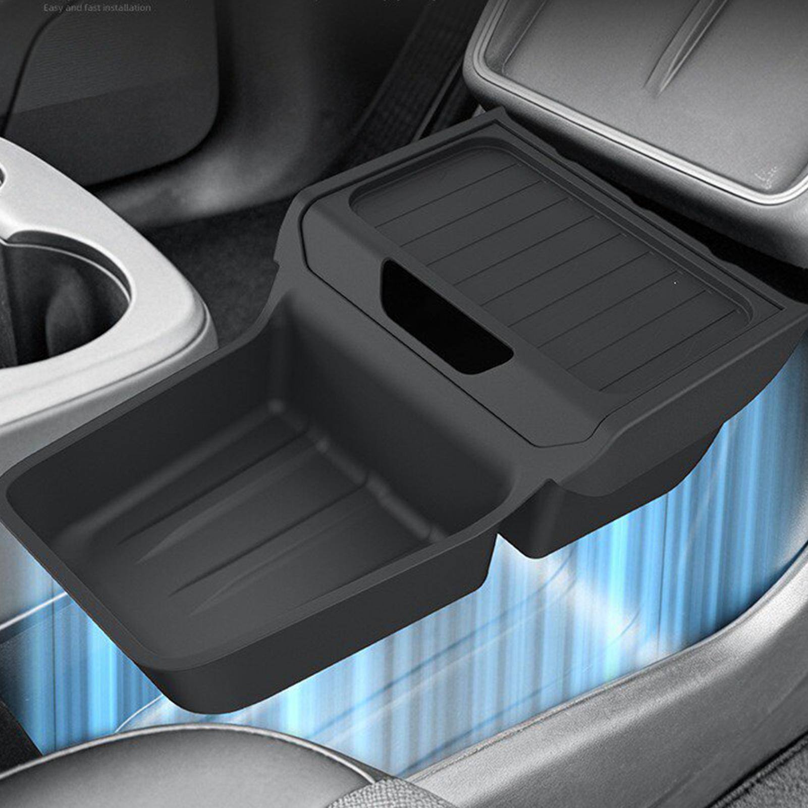 Car Seat Organizer - 簡単設置 車用センターコンソール収納オーガナイザー 多機能コンソールボックス モデルY用 スタンダード ロードトリップ用