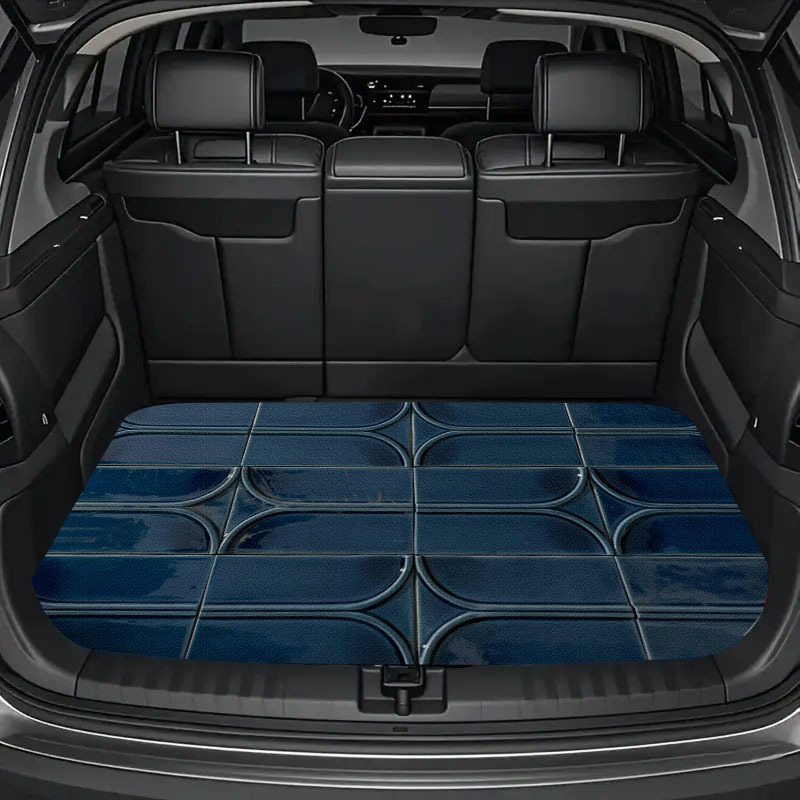 Car Accessories You Must Have - 1枚入りプリントデザインカートランクマット、必須の旅行用品、様々な車種にユニバーサルフィット、必須の車内アクセサリー
