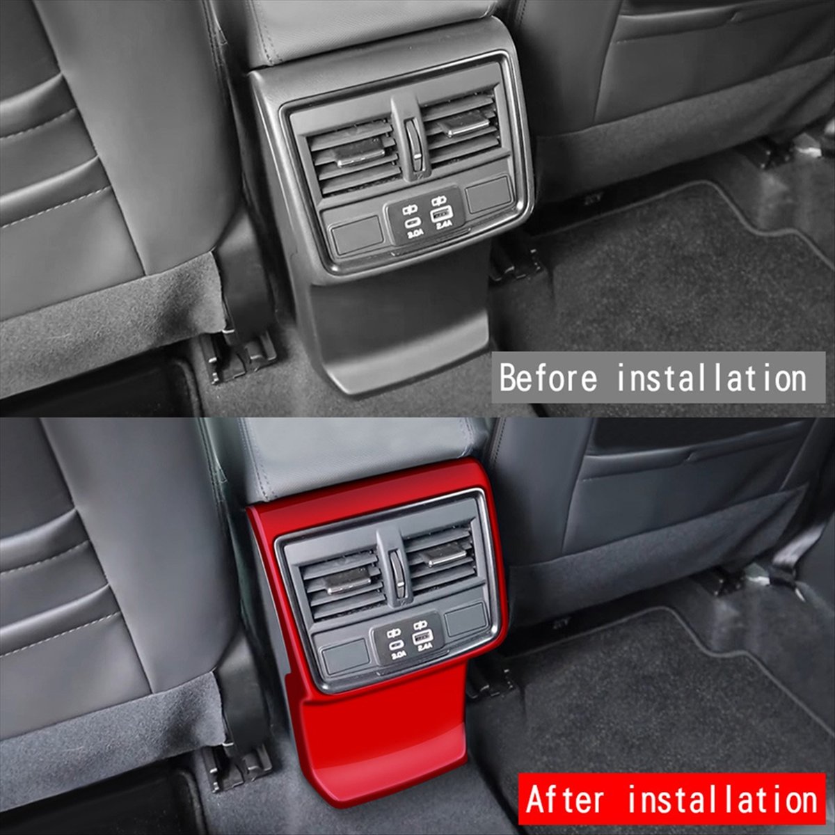 Car Accessories Rear - スーパーセール 車用リアエアコントリムカバー 後部座席アンチキックパネル スバルフォレスター2025 LHDインテリアアクセサリー、C