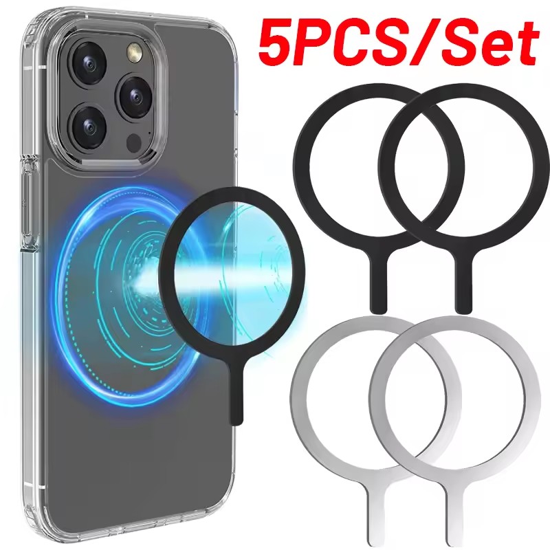 Car Phone Holder Magnetic - 5-1個入りステッカーリング Magsafeワイヤレス充電用 iPhone 15 16 17