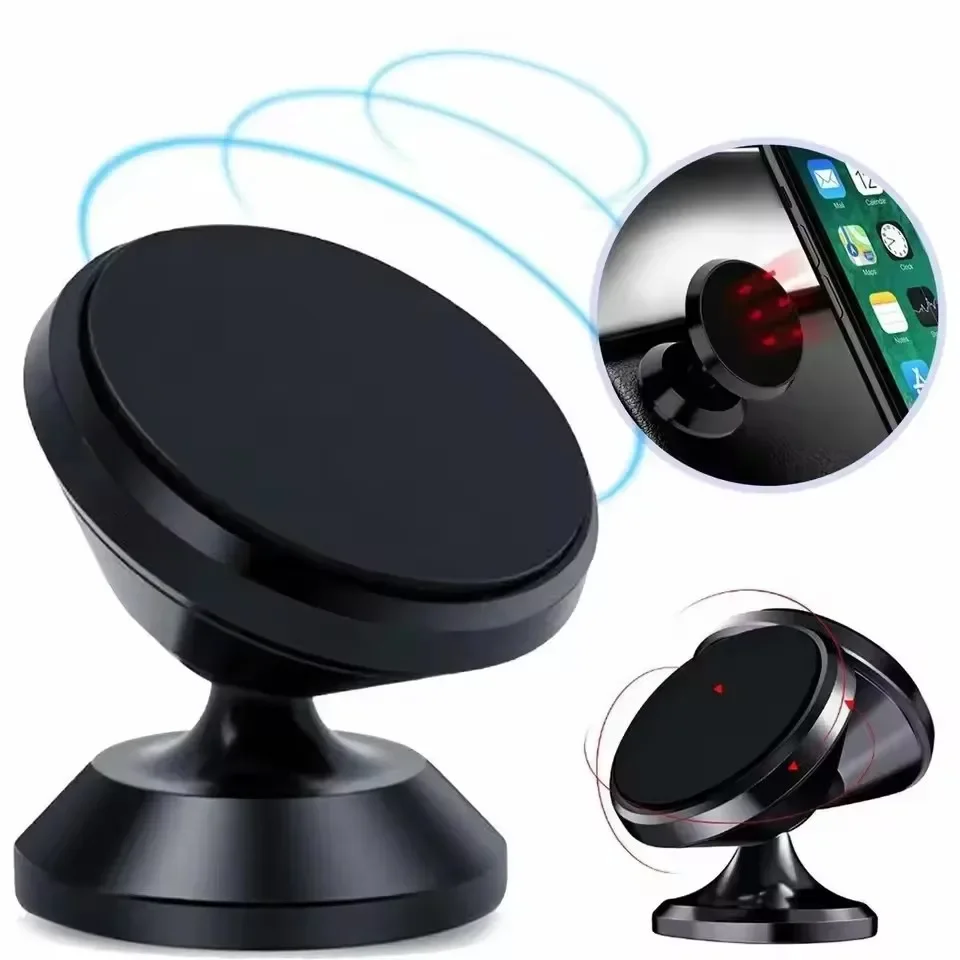 Car Phone Holder Magnetic - マグネット式車載携帯電話ホルダー マグネットマウント モバイル携帯電話スタンド GPSサポート iPhone 15