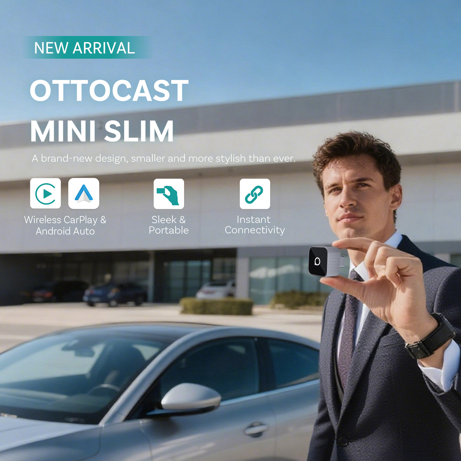 Car Accessories Youtube - Ottocast Mini Slim ワイヤレスCarPlay Android Autoアダプター