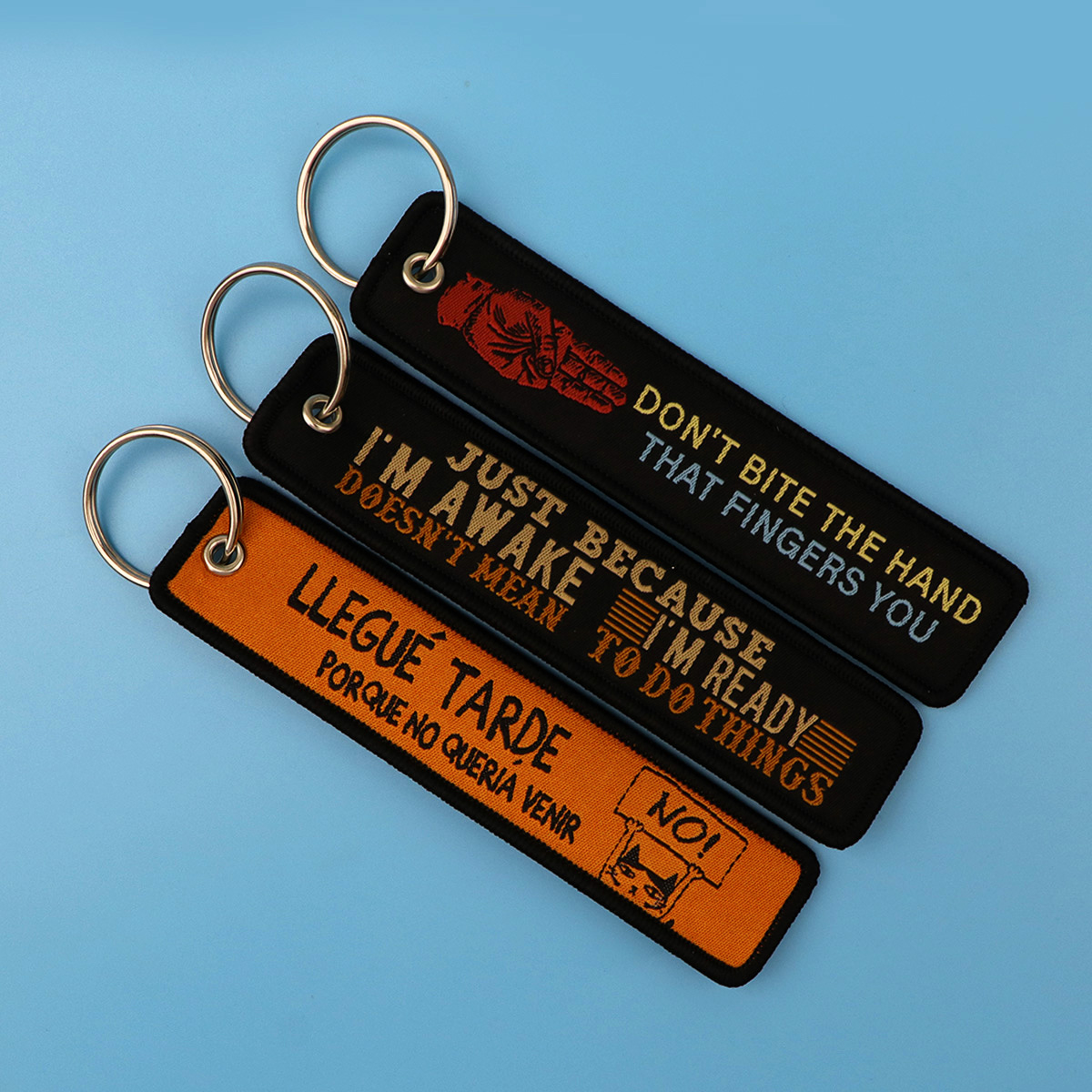 1 個の引用刺繍キータグジェットタグキーホルダーオートバイ車 - Car Accessories Quotation のレビューと価格