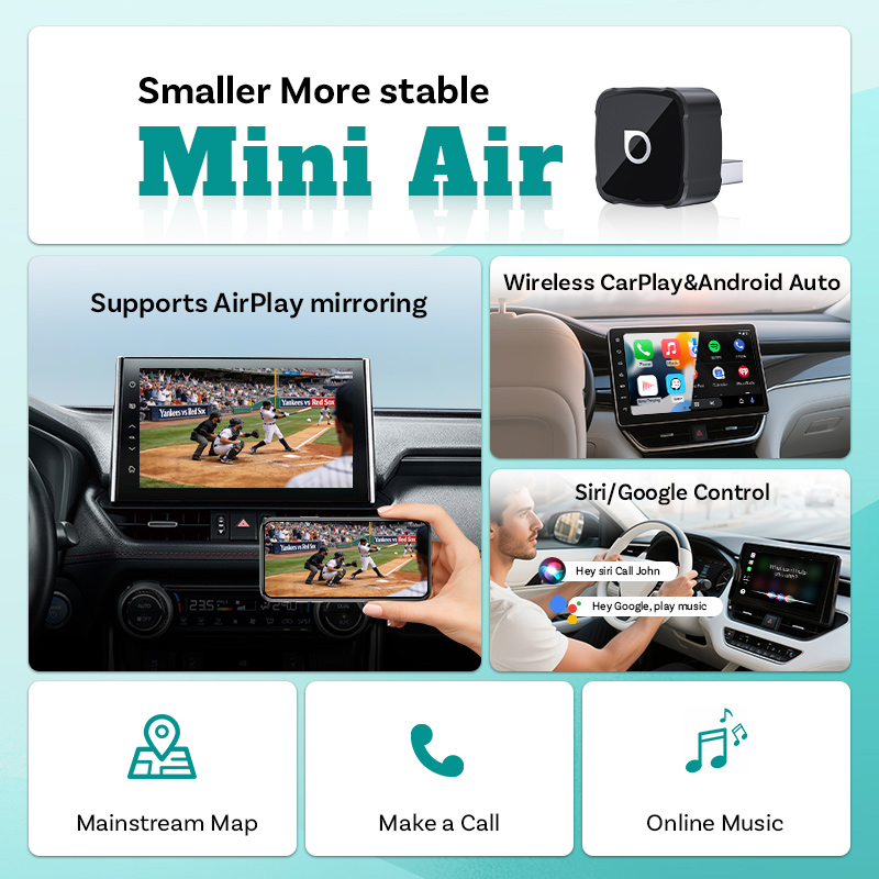Ottocast Mini Air ワイヤレスCarPlay - Car Accessories Youtube のレビューと価格