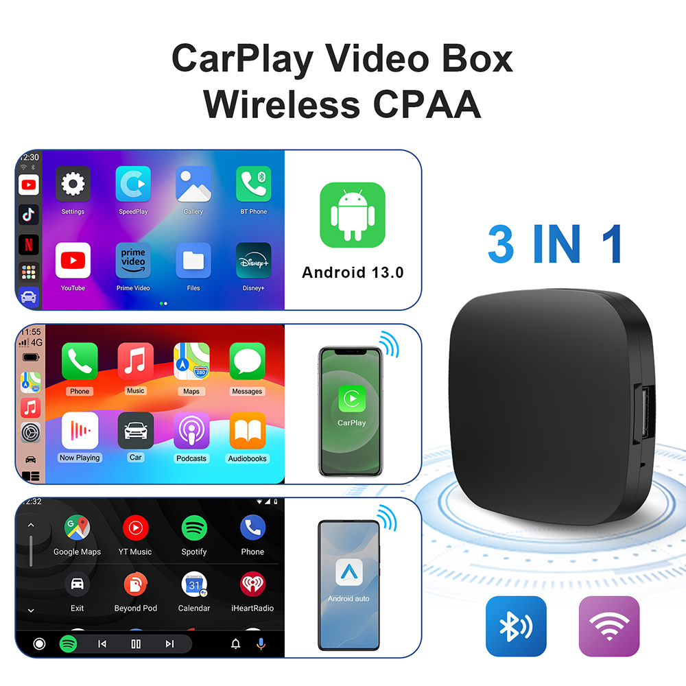 新しい 3 で 1 ワイヤレス Carplay & Andr - Car Accessories Youtube のレビューと価格
