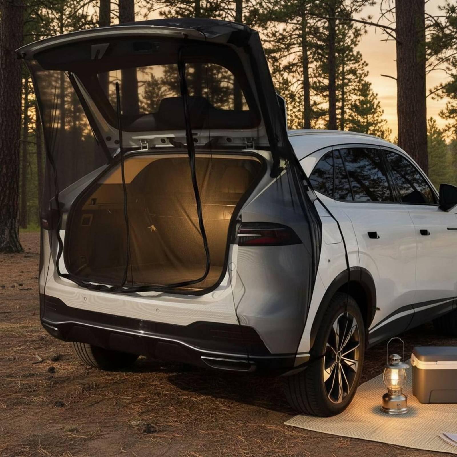 リアドアメッシュ蚊帳テールゲートテント屋外キャンプアクセサリ - Car Accessories Rear のレビューと価格