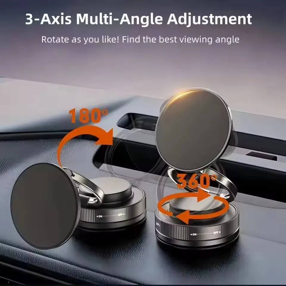 360をアップグレード ° 真空磁石式スマートフォンホルダー - Car Phone Holder Magnetic のレビューと価格