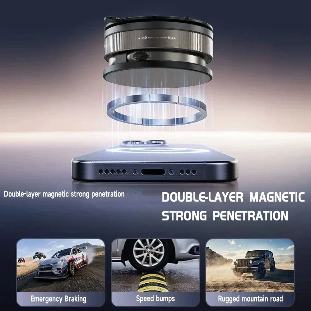 360をアップグレード ° 真空磁石式スマートフォンホルダー - Car Phone Holder Magnetic のレビューと価格