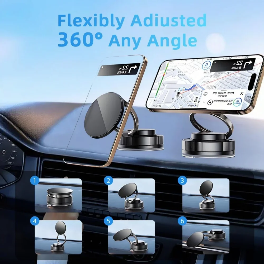360をアップグレード ° 真空磁石式スマートフォンホルダー - Car Phone Holder Magnetic のレビューと価格