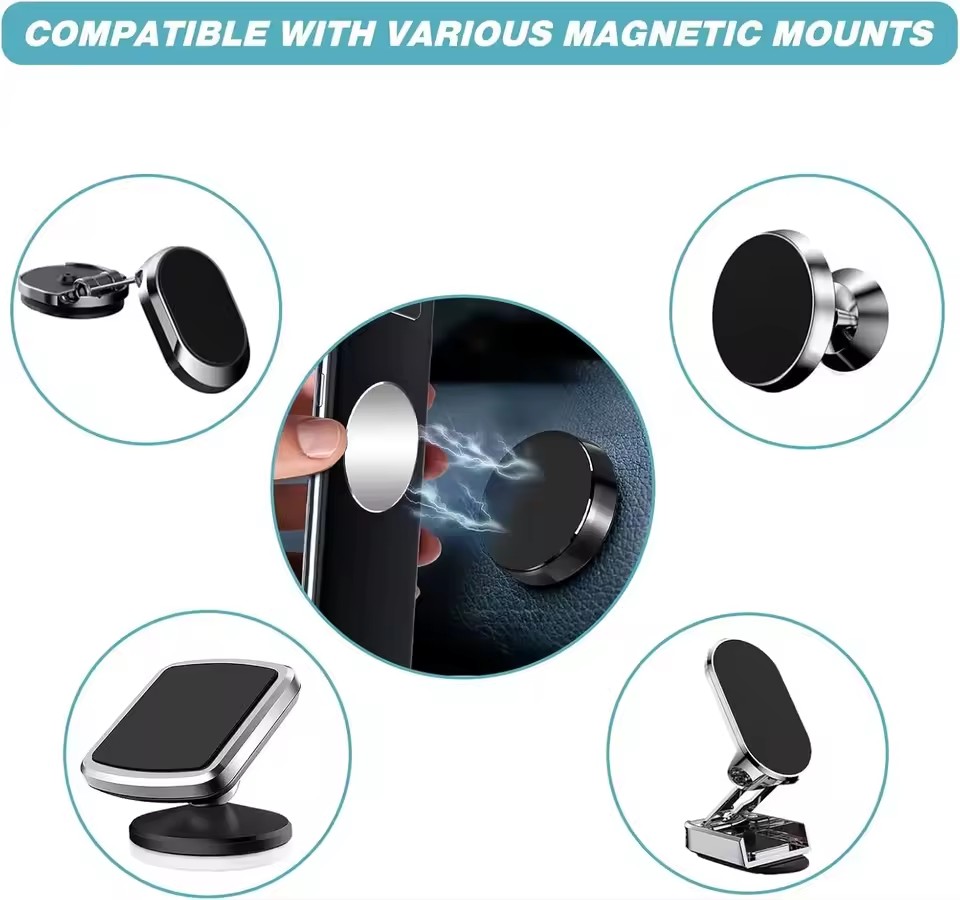 1/50個入り 磁気金属プレート 磁気式車載携帯電話ホルダー - Car Phone Holder Magnetic のレビューと価格