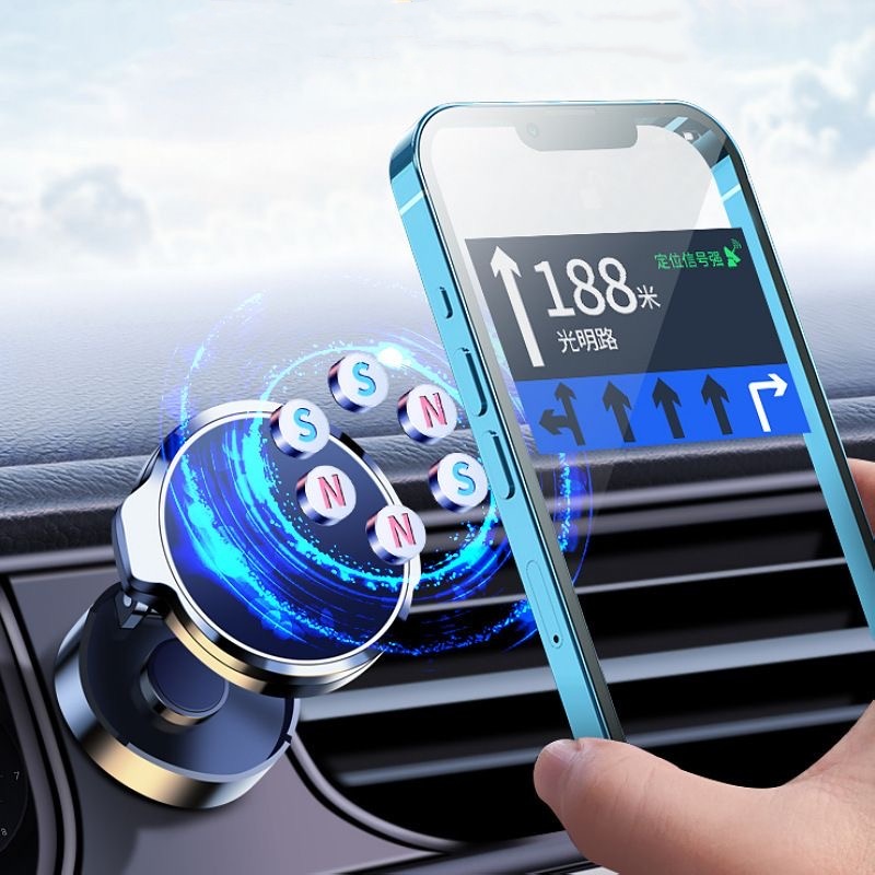 強力マグネット式携帯電話スタンド 720 °   折りたたみ - Car Phone Holder Magnetic のレビューと価格