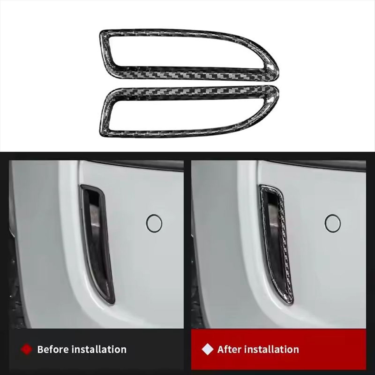 スーパーセール本物のカーボンファイバー製カーアクセサリーリア - Car Accessories Rear のレビューと価格