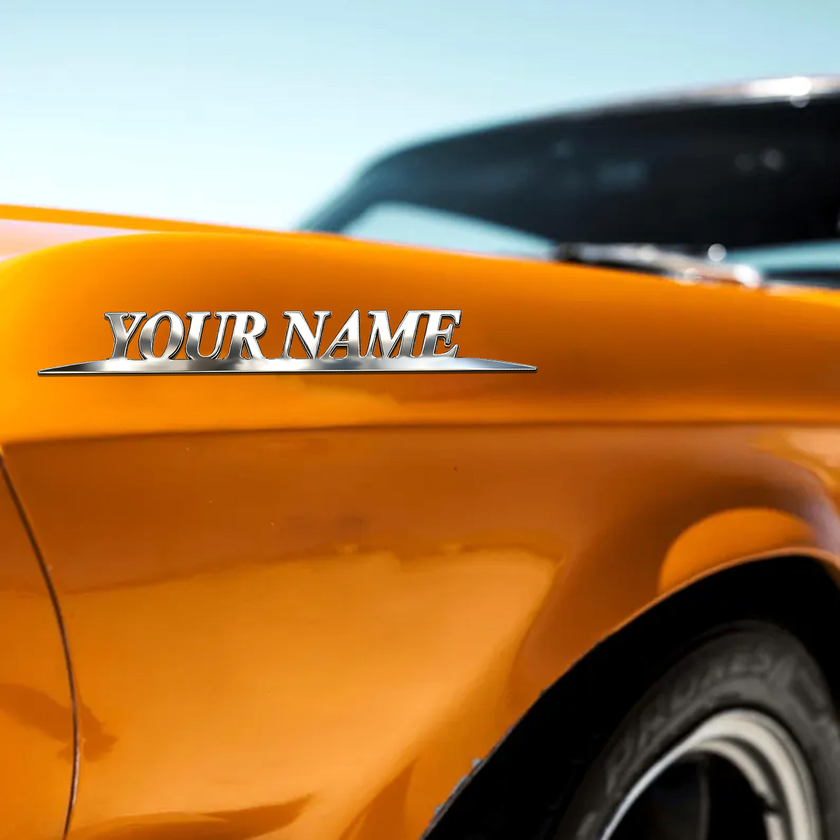 メタル製のおしゃれな「YOUR NAME」ステッカー、カスタ - Car Accessories Rear のレビューと価格