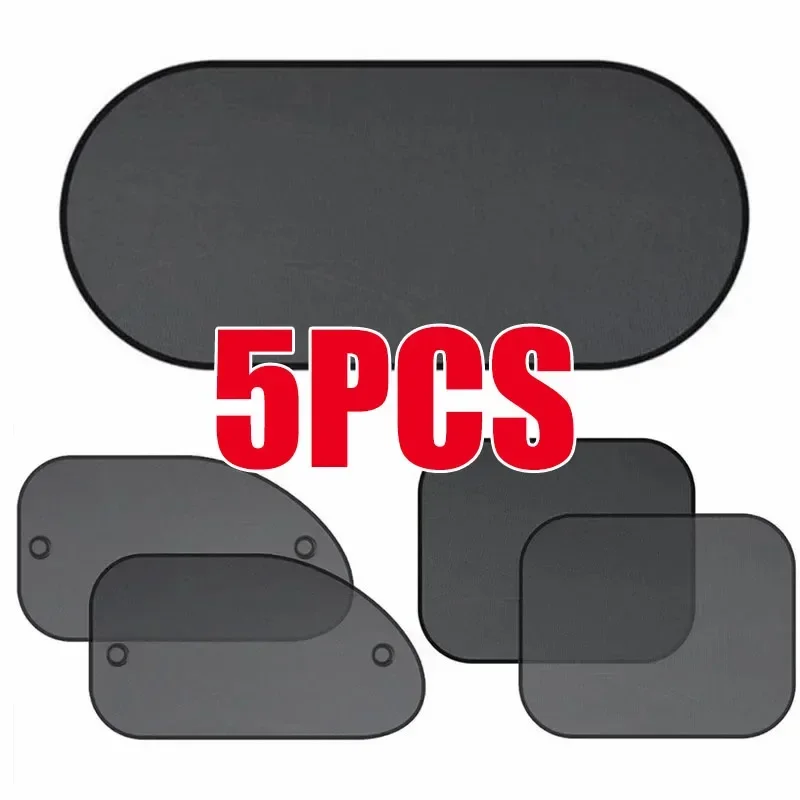 1 セット黒窓カーテンサイドガラスメッシュサンシェードアクセ - Car Accessories Rear のレビューと価格