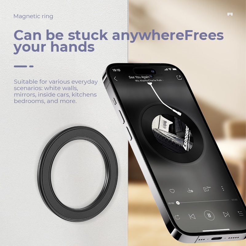 MagSafe対応 強力マグネットリング式スマホホルダー 粘 - Car Phone Holder Magnetic のレビューと価格