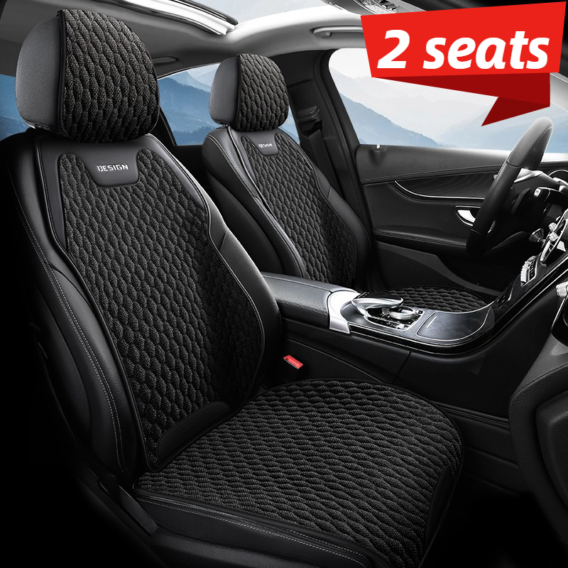 フロント2席用、夏に欠かせない、快適で通気性のあるリネン製カ - Car Accessories You Must Have のレビューと価格