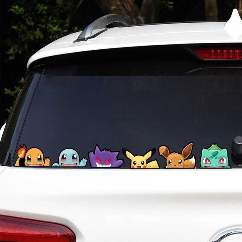 ポケモン車窓ステッカー、ポケモンゲンガー車後部傷防止ステッカ - Car Accessories Rear のレビューと価格