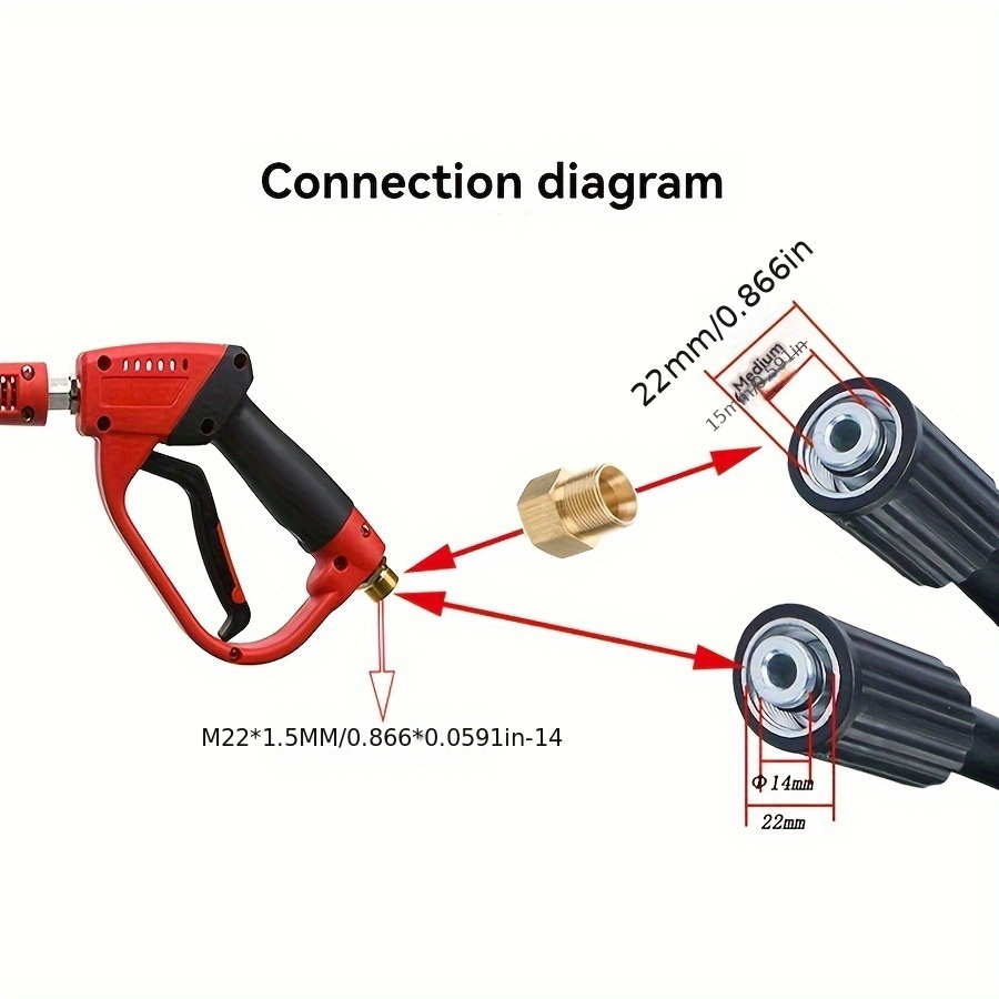 純銅製コア高圧洗車ガン、クイックコネクト設計、耐久性のあるプ - Car Accessories You Must Have のレビューと価格