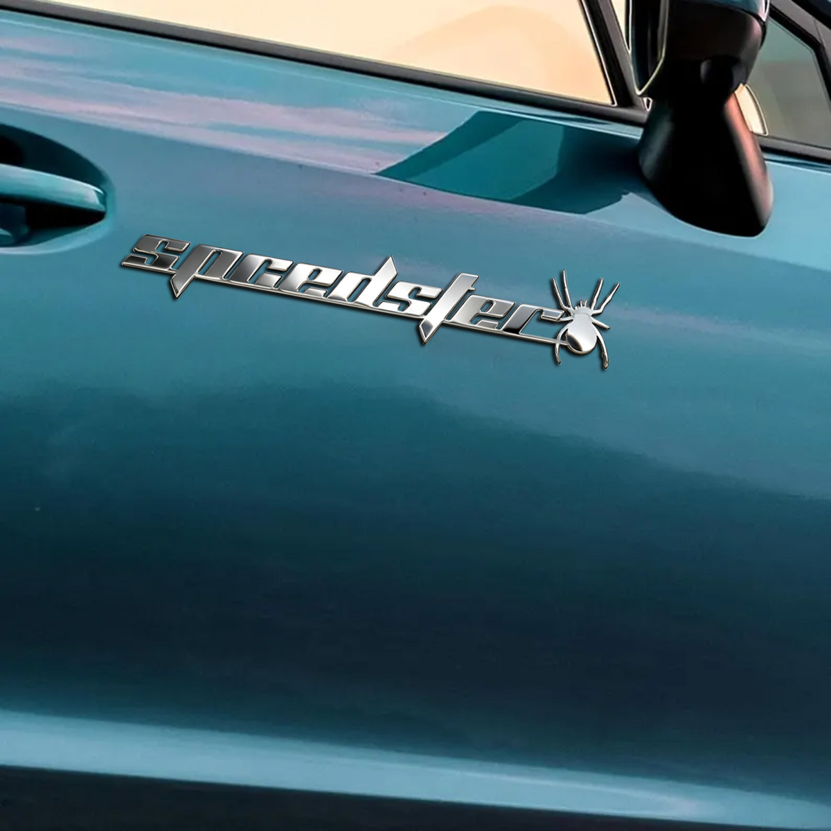 新しいスパイダーカーステッカーターボチャージャーターボメタル - Car Accessories Rear のレビューと価格