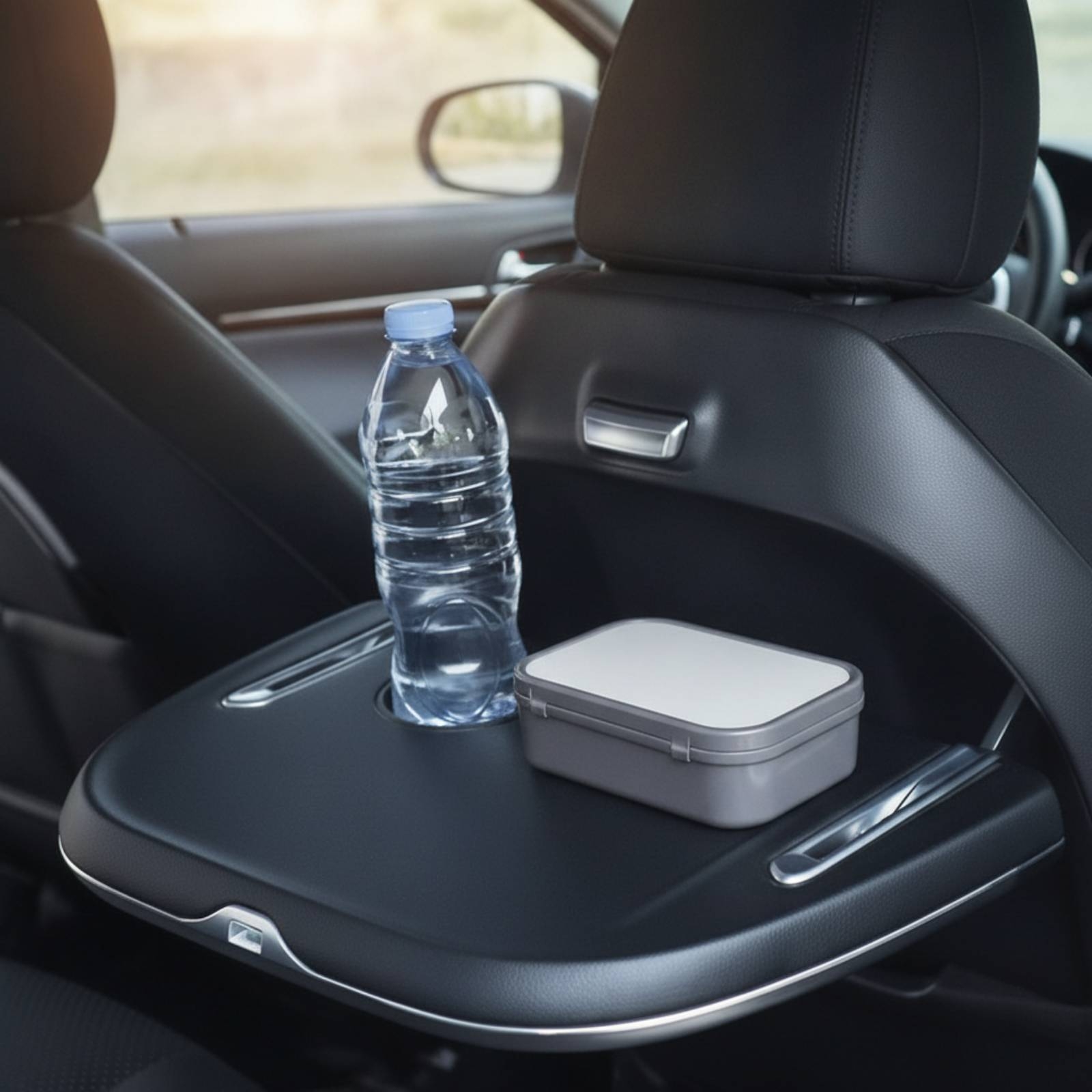 車用後部座席トレイテーブル 折りたたみ式デザイン シートオー - Car Seat Organizer のレビューと価格