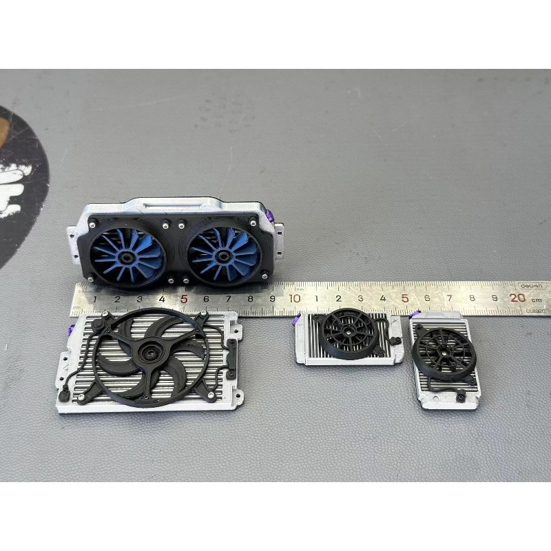 RCクローラー用スケールモデル装飾パーツ：冷却ファン、ラジエ - Car Accessories Youtube のレビューと価格