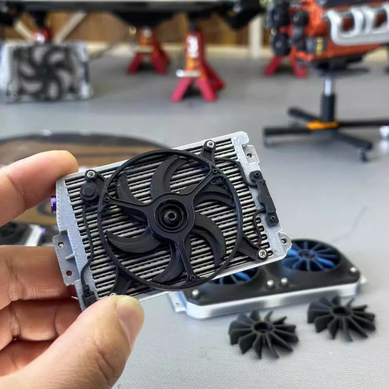 RCクローラー用スケールモデル装飾パーツ：冷却ファン、ラジエ - Car Accessories Youtube のレビューと価格
